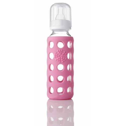 Biberon en verre Weego 260 ml - rose
